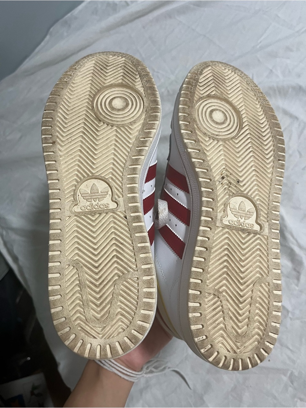 Adidas Men’s White Sneakers with Red Accents - Picture 6 of 6